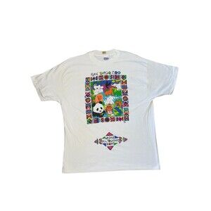 NEW VTG 1990s Hanes Beefy-T Single Stitch San Diego Zoo T-Shirt XXL endangered